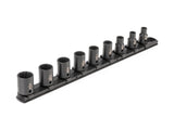 TEKTON 3/8 Inch Drive 12-Point Impact Socket Set with Rail, 9-Piece (5/16-3/4 in.) | SID91108