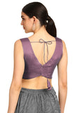 Soch Womens Purple V-Neck Princess Line Tissue Padded Blouse Purple 34