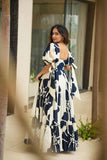 Wedani Long Dress For Women,WHITE 8,2XL,Polyester,Dress,