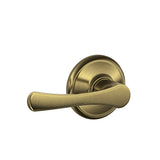 Schlage F10 VLA 609 16080 10027 134 N N SL Avila Hall and Closet Lever, Antique Brass