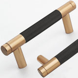 Ntresbonne 2 Pack 3 Inch 76 mm Bronze and Black Barrel Cabinet Pulls Cupboard Aluminum Handles Drawer Pull Cabinet Handles