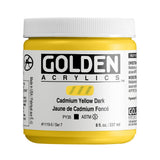 Golden Heavy Body Acrylic C.P. Cadmium Yellow Dark 8oz jar