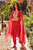 Anni Designer Women'S Cotton Blend Straight Printed Kurta With Pant & Dupatta (Doremi-Pink_M_Pink_Medium),Pink,M,Cotton Blend,Regular,