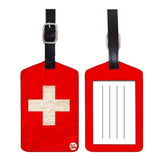 Nutcase Designer Luggage Travel Baggage Tags Single Tag With Name Card Inside Swiss
