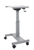 Offex Height Adjustable Student Sit Stand Desk with Crank Handle and Pencil, Water Bottle Holder Light Gray/Medium Gray, Perfe