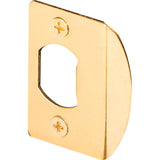Prime-Line MP2232-2 Standard Latch Strike, 1-5/8 In., Steel, Brass Plated Finish (2 Pack)
