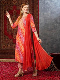 Gosriki Women'S Cotton Blend Straight Printed Kurta With Pant & Dupatta (Vedhabali Pink-Jb-Gs_Xl_Pink_X-Large),Pink,,B0D7MDH2L6