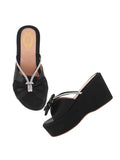 Shoetopia Women'S Wedge Sandal-2 Kids Uk (Girls-Shine-Black)-Eu36,Black,2,B0D584YVGR