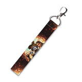 Signoogle Radha Krishna Theme Lanyard Tag With Swivel Lobster Clasp For Bag Luggage, Backpack Laptop Travelers Students Multicol