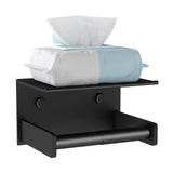 Toilet Paper Holder with Shelf, Adhesive or Screw Wall Mount Paper Towel Holder,Stainless Steel Tissue Holder with Toilet Paper