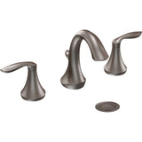 Moen Eva OilRubbed Bronze TwoHandle HighArc 8Inch Widespread Bathroom Faucet with Drain Assembly, Valve Required, T6420ORB