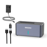 GODO SAS/SATA Hard Drive Docking Station Adapter, 2.5/3.5 inch USB 3.0 External SAS Enclosure, HDD SSD Converter with 12V/2.5A P