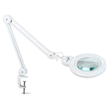 bemelux Bifocals Magnifying Desk Lamp with Clamp, 5 Diopter with 20 Diopter, 6 Inch Detachable Lens and 120PCS LEDs, 3 Color Mod