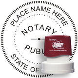 MaxMark Round Notary Pre-Inked Stamp for State of Oregon