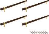 Tsnamay Drawer 11.02/280mm Pulls Brass Walnut Kitchen Wardrobe Cabinet Hardware Pull Handle with Screw, 4Pcs