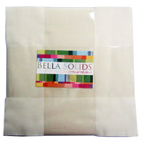 Moda BELLA SOLIDS SNOW Layer Cake 10 Fabric Quilting Squares 9900LC11
