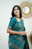 Shiv Textiles Womens Banarasi Silk Saree With Blouse Perfect For Every Occasion Copper Zari 9Green