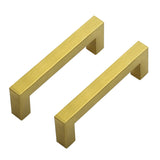 Ravinte 40 Pack 3-3/4 Inch Square Cabinet Handles, Brushed Brass Finish, Stainless Steel Kitchen Hardware Pulls with 3-3/4 (96mm