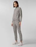 FYLTR Women's Stand Collar Jacket & Jogger Co-ord Set - Full Zipper | Contrast Drawstring | Utility Pockets |Rib Hem & Cuff,Grey-Tastic