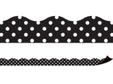 Teacher Created Resources Black Polka Dots Magnetic Border (77124)