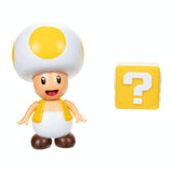 The Super Mario Bros. Movie World of Nintendo 4 Action Figure - Yellow Toad with ? Block