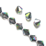 100pcspcs Adabele Austrian 6mm Faceted Loose Bicone Crystal Beads Metallic Scarabaeus Green Compatible with Swarovski Crystals 5