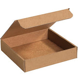 Aviditi Brown Kraft Literature Mailing Boxes, 9 x 9 x 2, Pack of 50, CrushProof, For Shipping, Mailing and Storing