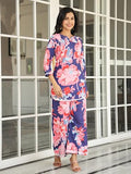 Greciilooks Rayon Printed Classic Women Co-Ord Set (Gl-W2164&Tr1130_Pink Pink Xl