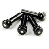 AllPart Slotted Acoustic Bass Bridge Pins Black