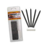 FastCap Fatboy Refill with 5 Replacement Leads and 3 Erasers Perfect for Architecture Supplies and Construction Tools for Home