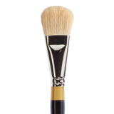 KINGART Premium Original Gold 92701 OVAL MOP Series Artist Brush, Soft White Natural Hair, Short Handle, for Acrylic, Watercolo