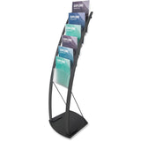 Deflecto Contemporary Floor Display Literature Rack, 49 x 13 x 16.5, Black
