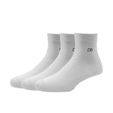 Peter England Mens Cotton Quarter Length Socks (Pack Of 3) White