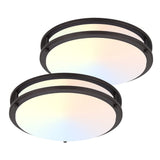 DAKASON 2Pack LED Flush Mount Ceiling Light Fixture, 1320W On/Off Switch to Select 3000K/4000K/5000K, Dimmable Ceiling Lamp