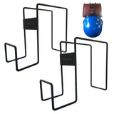 Lionshop Sturdy Steel Hard Hat Rack,Heavy Duty Hard Hat Holder for Truck Seat with Back Mount, Black Coated, Pack of 2