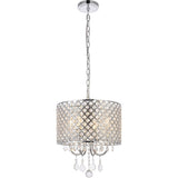 Living District Elise 4-Light Transitional Metal Pendant In Chrome Finish