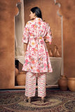 Greciilooks 3 Piece Co-Ord Set For Women | Formal/Office Co-Ord Set For Women | Blazer Co-Ord Set For Women | Designer Kurta Set For Women | Kurta Set (In, Alpha, Xl, Regular, Pink)