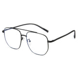 Cyxus Oversized Aviator Blue Light Glasses for Women Men Reduce Eye Strain UV Protection for Computer Screen(8299T01 Black)