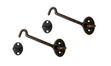 QCAA Heavier Duty Brass Door Hook Latch & Eye, 4, Antique Copper, 2 Pack
