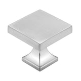 homdiy 5 Pack Brushed Nickel Cabinet Knobs Silver Square Dresser Drawer Knobs Zinc Alloy Kitchen Cabinet Hardware