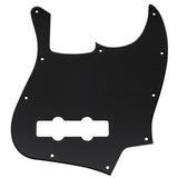 Musiclily 10 Hole JB Bass Pickguard Scratch Plate Pick Guards for Fender US/Mexico Made Standard Jazz Bass, 1Ply Matte Black PVC