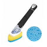 CELOX Kitchen Brush Dish Sponge with Handle, Soap Scrubber for Sink, Pot Cleaning