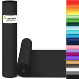 Black Wrapping Paper 17.5x456, Construction Bulletin Board Paper Roll, Solid Color Art Kraft Craft Easel Drawing Paper Roll, Per