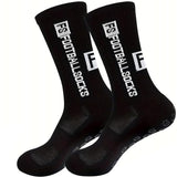Matiman Enterprise HiTech Athletic Grip Socks For Men & Women | Crew Length AntiSlip Rubber Socks | Thick Cushion Sports Socks
