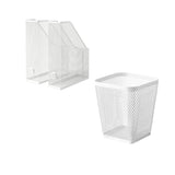 Ikea DrNjNs Magazine File, White ( 2 Pack ) With Pen Cup, White, (11 X 10 X 10) Cm