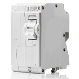 Leviton LB250T 50A 2Pole PlugOn Standard Branch Circuit Breaker, Thermal Magnetic, 120/240 VAC, White