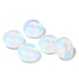 2TTFishoo 15PCS Big Hole Natural Stone Beads Gemstone for Jewelry Making,Rondelle European Loose Beads for DIY Making,Opal(8x14