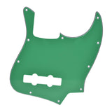 KAISH 4 String J Bass Style Pickguard Bass Pick Guard Scratch Plate for USA/Mexico Jazz J Bass Green 3 Ply