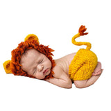 Matissa Newborn Baby Girl/Boy Crochet Knit Costume Photography Prop Hats Outfits (Baby Lion)