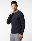 Fyltr Men'S Casual Crewneck Full Sleeve T-Shirt With Stab Stitched Front Pocket Detail,Every Ebony,Every Ebony,M